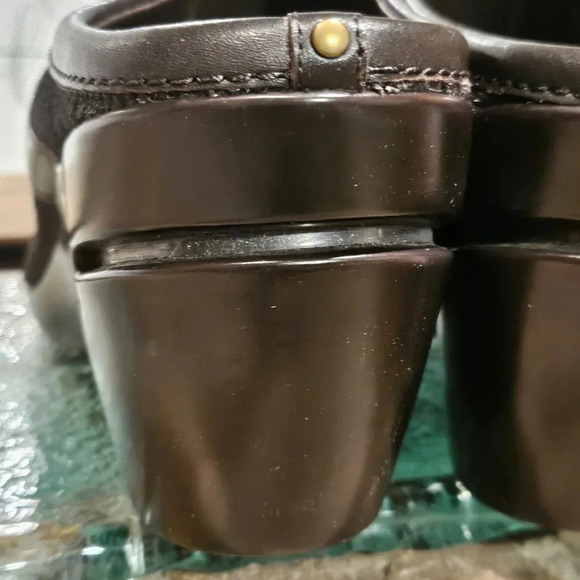 Cole Haan Calf Hair Clogs Mules Dark Brown Wmns Sz 9.5 - Picture 9 of 16